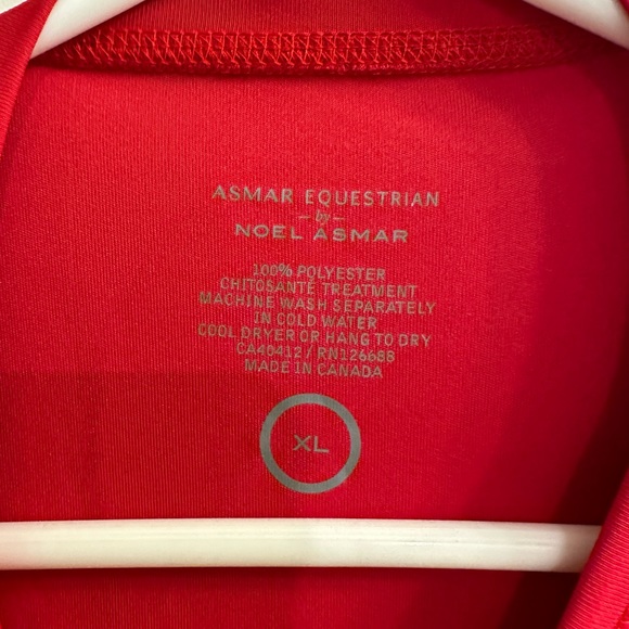 Asmar Equestrian Sustainable logo tee riding shirt Red XL - Picture 3 of 4